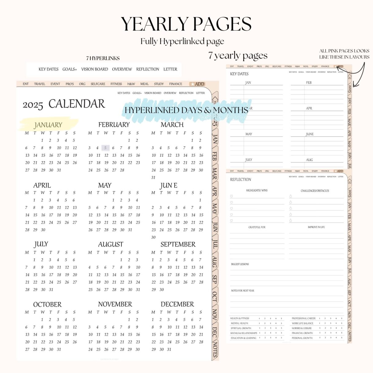 2025 BEIGE DIGITAL PLANNER - Image 3