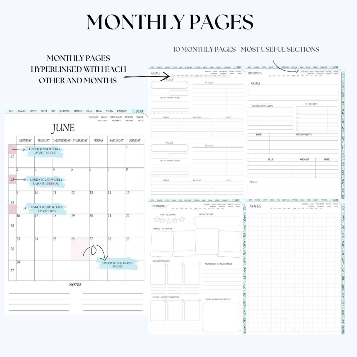 2025 BLUE DIGITAL PLANNER - Image 6